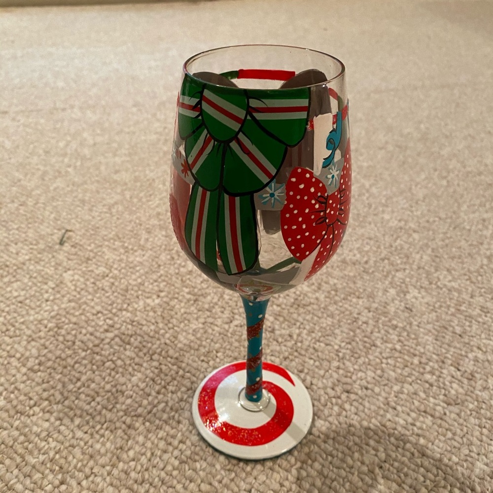 Lolita wine glass - tie one on wine glass